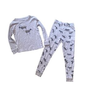 Leveret Kids Brown Animal Print Pajama Set
